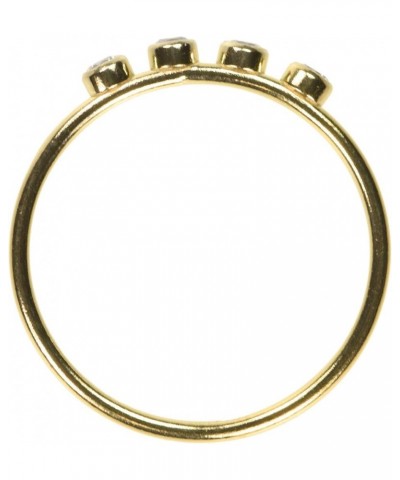 White 2mm Multiple CZ Stacking Rings Assorted Sizes Yellow 4CZ $10.45 Rings