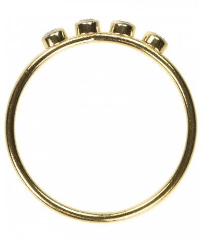 White 2mm Multiple CZ Stacking Rings Assorted Sizes Yellow 4CZ $10.45 Rings