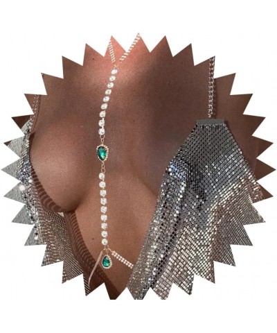 Rhinestone Body Chain Crystal Body Jewelry Shining Body Chains Luxury Rhinestone Waist Body Chain Festival Party Body Jewelry...