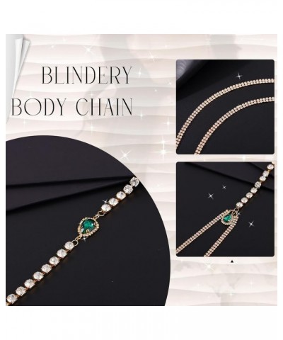 Rhinestone Body Chain Crystal Body Jewelry Shining Body Chains Luxury Rhinestone Waist Body Chain Festival Party Body Jewelry...