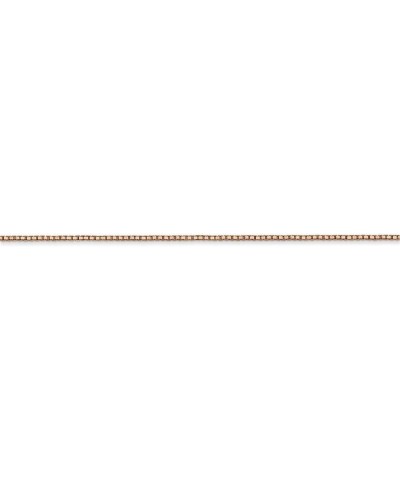 Solid 14k Rose Gold .84mm Box Link Bracelet - with Secure Lobster Lock Clasp 7 $84.15 Bracelets