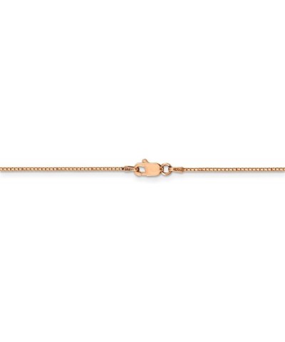 Solid 14k Rose Gold .84mm Box Link Bracelet - with Secure Lobster Lock Clasp 7 $84.15 Bracelets