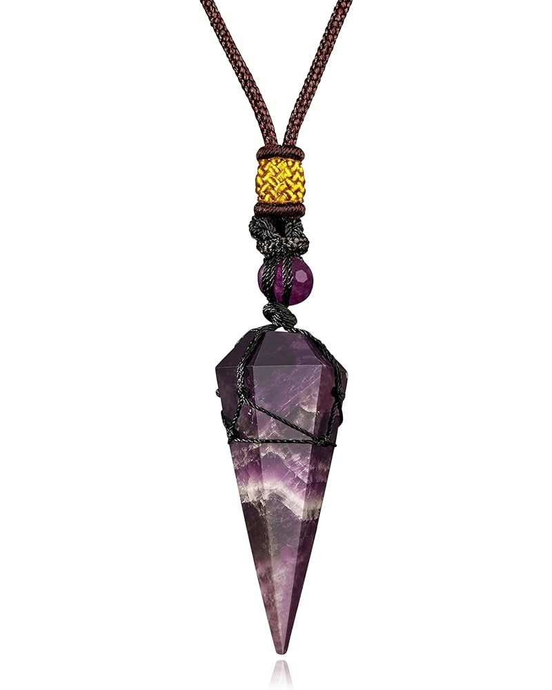 Handmade Healing Crystal Necklaces for Women and Men, Chakra Crystal Pendants for Healing Yoga Meditation Positive Energy Bal...