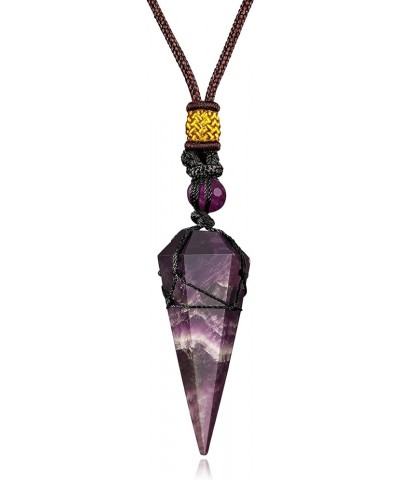 Handmade Healing Crystal Necklaces for Women and Men, Chakra Crystal Pendants for Healing Yoga Meditation Positive Energy Bal...