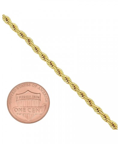 2mm-6mm 14k Yellow Gold Plated Twisted Rope Chain Necklace or Bracelet 7.0 Inches 2.8mm Bracelet $22.26 Necklaces