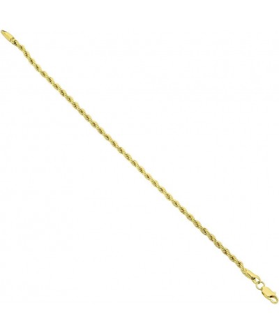 2mm-6mm 14k Yellow Gold Plated Twisted Rope Chain Necklace or Bracelet 7.0 Inches 2.8mm Bracelet $22.26 Necklaces