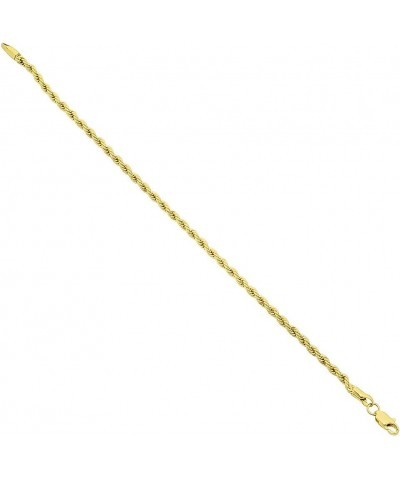 2mm-6mm 14k Yellow Gold Plated Twisted Rope Chain Necklace or Bracelet 7.0 Inches 2.8mm Bracelet $22.26 Necklaces