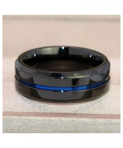 His and Hers Wedding Ring Sets Couples Rings Women 10K Black Gold Filled Blue Cz Wedding Engagement Ring Bridal Sets Men's St...