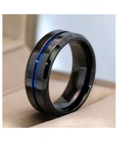 His and Hers Wedding Ring Sets Couples Rings Women 10K Black Gold Filled Blue Cz Wedding Engagement Ring Bridal Sets Men's St...