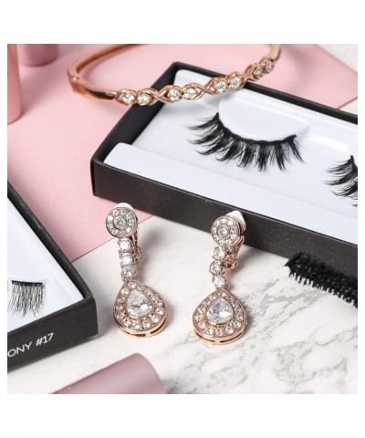 Bridal Teardrop Halo Cubic Zirconia Pave AAA CZ Prom Statement Chandelier Earrings For Women Gold Silver Plate Rose $16.40 Ea...