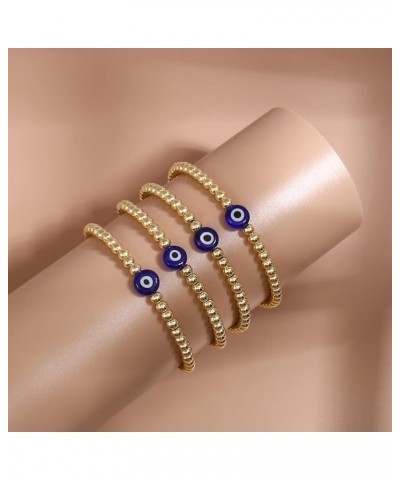 Evil Eye Luck Bracelet Gold Beaded Bracelet For Women Bracelets Set Blue Eye Bead Hand Stretch Bracelet Gifts For Bestfriends...