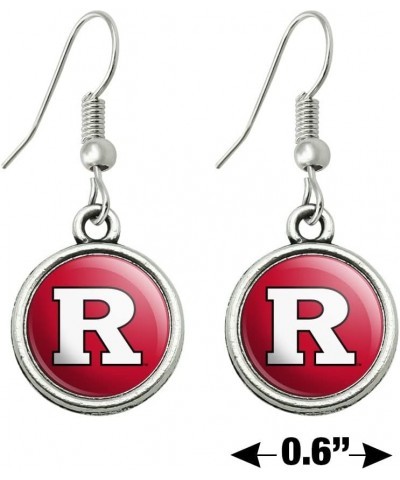 Rutgers Scarlet Knights Logo Novelty Dangling Drop Charm Earrings $9.89 Earrings