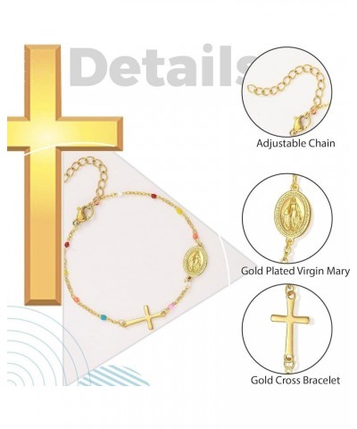 Christian Gifts for Women, Easter Gifts for Teens Gold Cross Bracelet for Women Confirmation Gifts for Teenage Girls Baptism ...