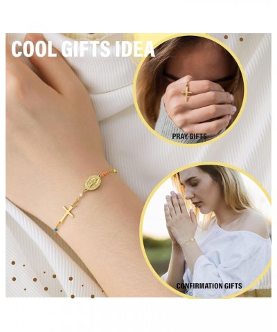 Christian Gifts for Women, Easter Gifts for Teens Gold Cross Bracelet for Women Confirmation Gifts for Teenage Girls Baptism ...