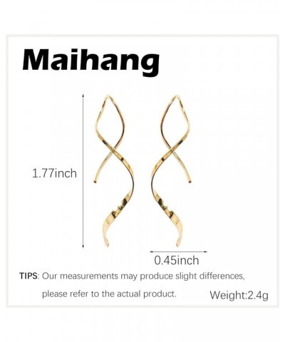 Gold Threader Earrings For Women Silver Chain Dangle Earrings for Girls Ear Cuff Gold Cartilage Drop Thread Dangling Earrings...