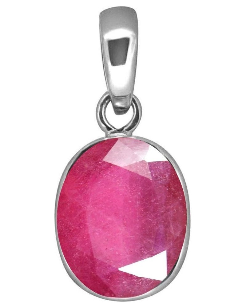 Choose Your Color Real 5 Carat Oval Shape Gemstones Simple 925 Silver Pendant Handmade Locket faceted-ruby-natural $15.00 Pen...