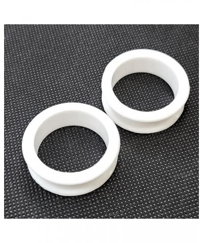 Pair of Ear Gauges Flexible White Silicone Double Flared Large Gauge Ear Expander Ear Tunnels Lobe Earring Tunnel Plugs Pierc...