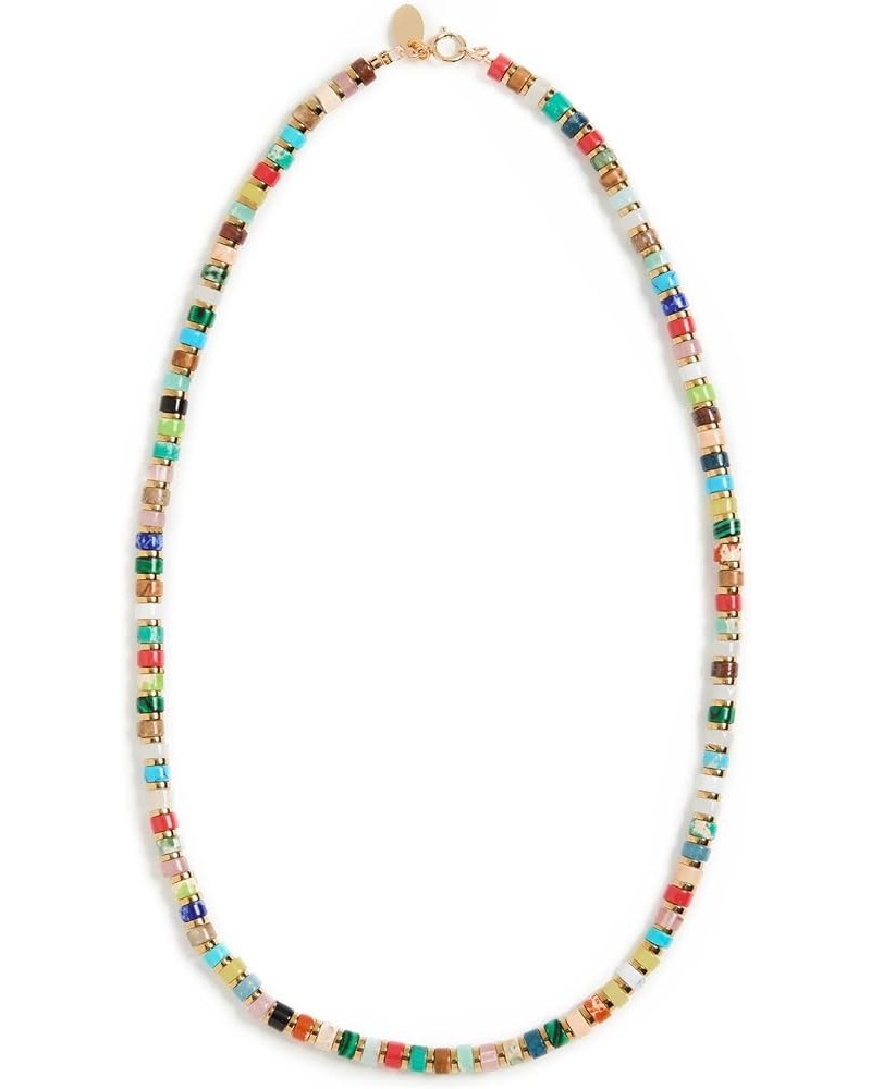 Women's Necklace hematite beads and jaspe Multicolor $42.00 Necklaces