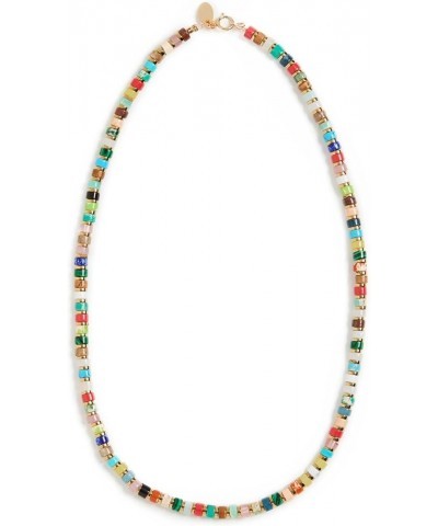 Women's Necklace hematite beads and jaspe Multicolor $42.00 Necklaces