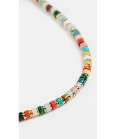 Women's Necklace hematite beads and jaspe Multicolor $42.00 Necklaces