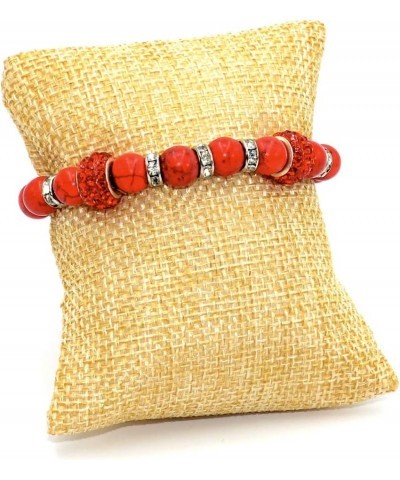 Handmade Bracelet Collection - (Ethnic Wallet Gift) Rhinestone Red Turquoise Stone $10.55 Bracelets