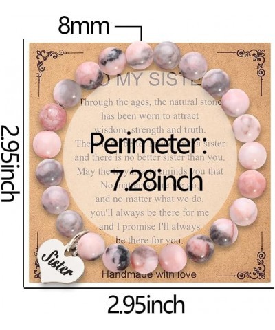 Christmas Gifts for Friend Sister Aunt Nana Grandma Mom Birthday Gifts for Mom Natural Stone Bead Bracelets for Women Girls S...