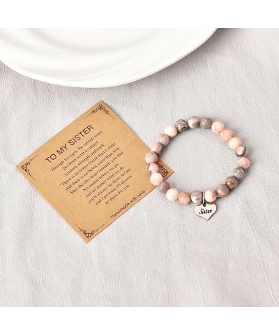 Christmas Gifts for Friend Sister Aunt Nana Grandma Mom Birthday Gifts for Mom Natural Stone Bead Bracelets for Women Girls S...