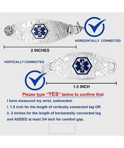 Bow Link Stainless Steel Interchangeable Medical Alert Replacement Bracelet for Women 5.0 $24.43 Bracelets