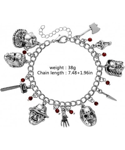 Womens Charm Bracelets - Horror Movies Jewelry Merchandise for Women Cheeky Charm Bracelet $12.18 Bracelets