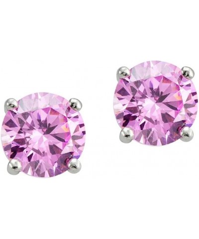 Sterling Silver Cubic Zirconia Round Stud Earrings Sterling Silver 4.0 carats $8.63 Earrings