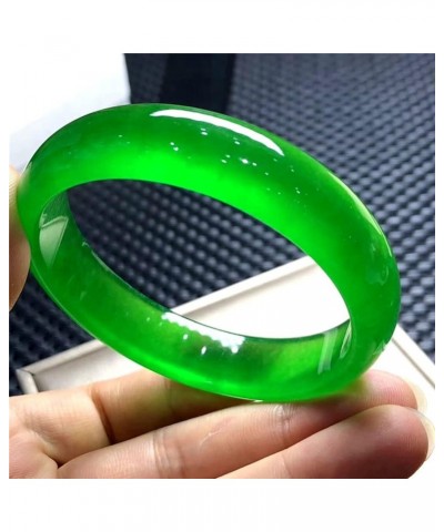 Burmese Green Jade Bangle Bracelet for Women Emerald Jadeite Bangle Gift for Mother (Color : 10mm, Size : 62mm) 62mm Emperor ...