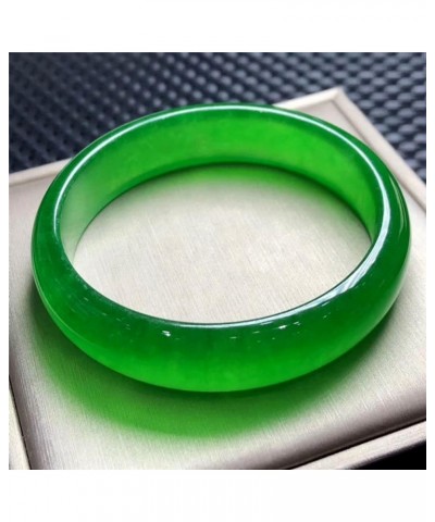 Burmese Green Jade Bangle Bracelet for Women Emerald Jadeite Bangle Gift for Mother (Color : 10mm, Size : 62mm) 62mm Emperor ...