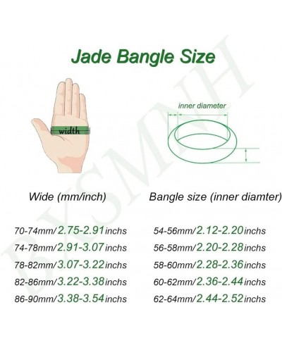 Burmese Green Jade Bangle Bracelet for Women Emerald Jadeite Bangle Gift for Mother (Color : 10mm, Size : 62mm) 62mm Emperor ...