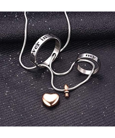 misyou Rose Gold Urn Necklace for Ashes Stainless Steel Memorial Cremation Jewelry for Women papa $10.52 Necklaces