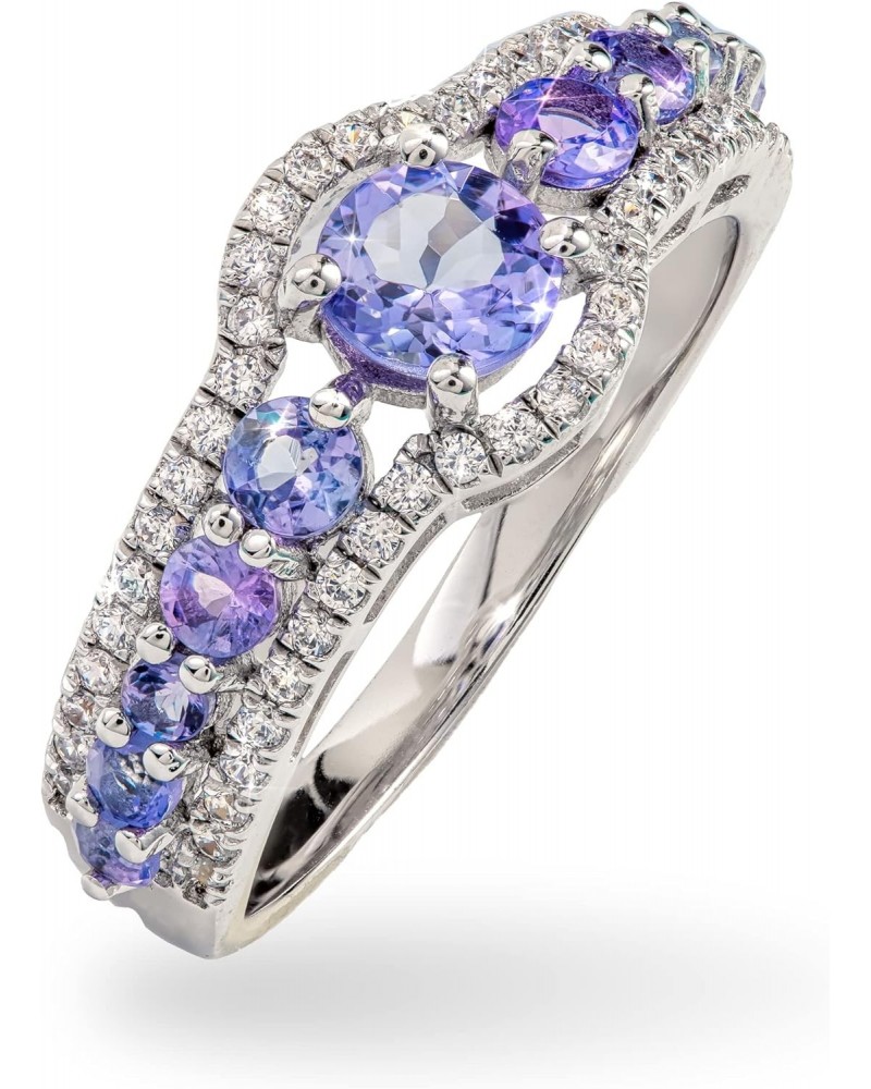 Women's Tanzanite Loving Embrace Ring, (10) 2-3mm Tanzanite Stones $38.48 Rings