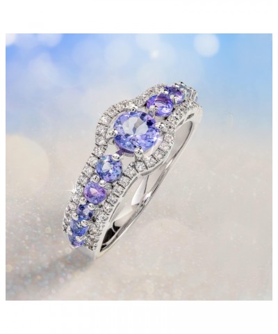 Women's Tanzanite Loving Embrace Ring, (10) 2-3mm Tanzanite Stones $38.48 Rings