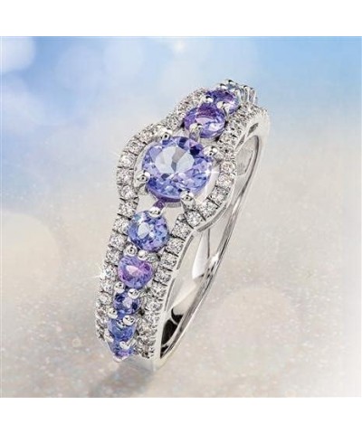 Women's Tanzanite Loving Embrace Ring, (10) 2-3mm Tanzanite Stones $38.48 Rings