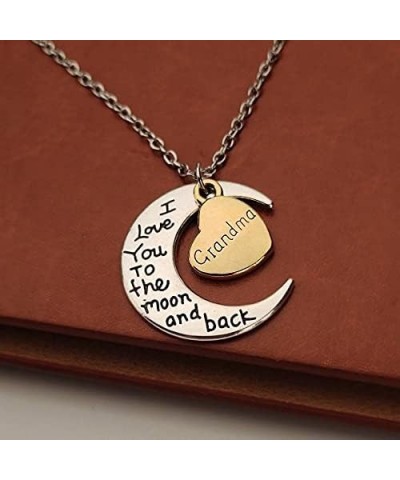 Christmas Birthday Gifts for Grandma Daughter Aunt I Love You to The Moon and Back Necklace for Grandmother Grandmom Daughter...