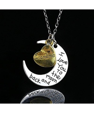 Christmas Birthday Gifts for Grandma Daughter Aunt I Love You to The Moon and Back Necklace for Grandmother Grandmom Daughter...