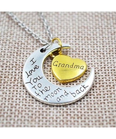 Christmas Birthday Gifts for Grandma Daughter Aunt I Love You to The Moon and Back Necklace for Grandmother Grandmom Daughter...