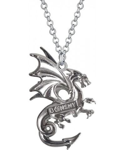 Enamel Alloy Fantasy Dragon Necklace Dinosaur Pendant Novelty Jewelry for Women Girls Festival Charms Gifts Azure $10.43 Neck...