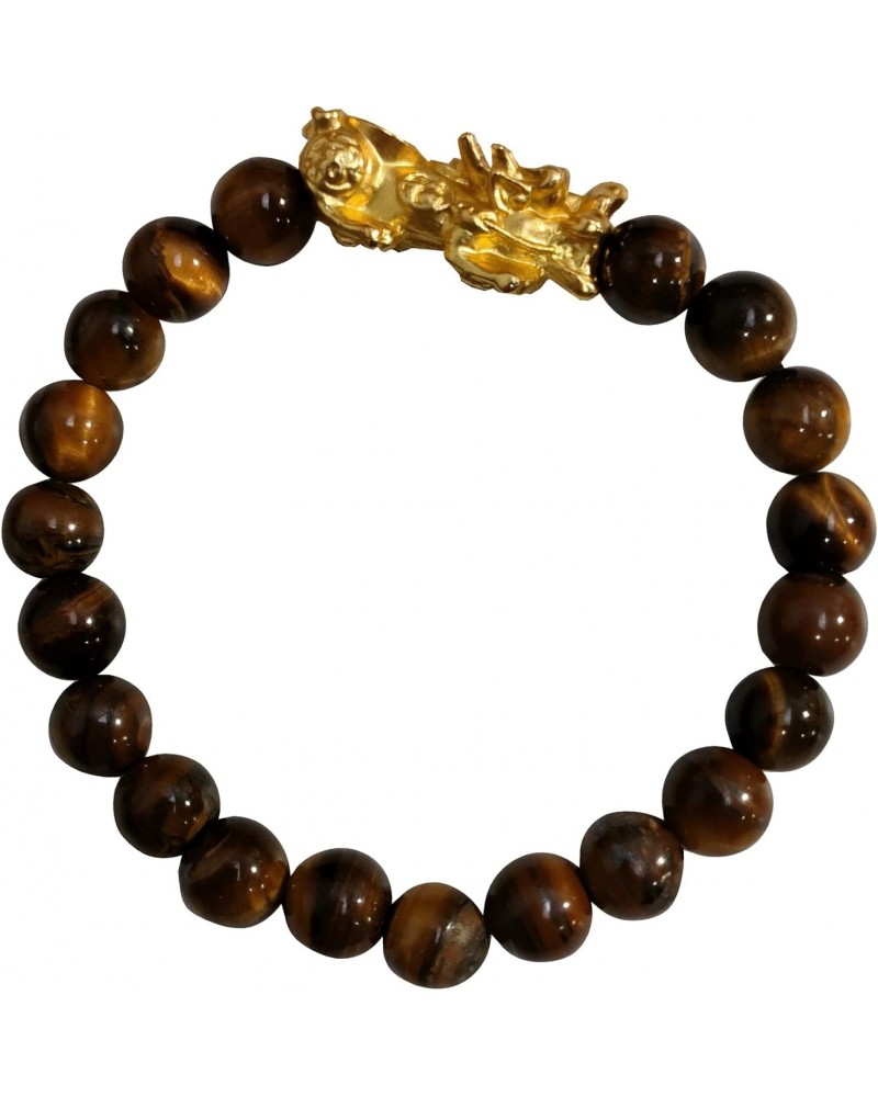 Tiger Eye Good Luck Bracelet With Pi Xiu Charm. Natural Stone Beads Attract Wealth And Good Luck. Stretch Bracelet. $15.95 Br...