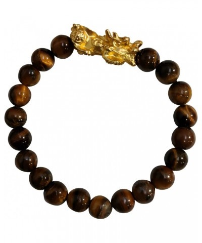 Tiger Eye Good Luck Bracelet With Pi Xiu Charm. Natural Stone Beads Attract Wealth And Good Luck. Stretch Bracelet. $15.95 Br...