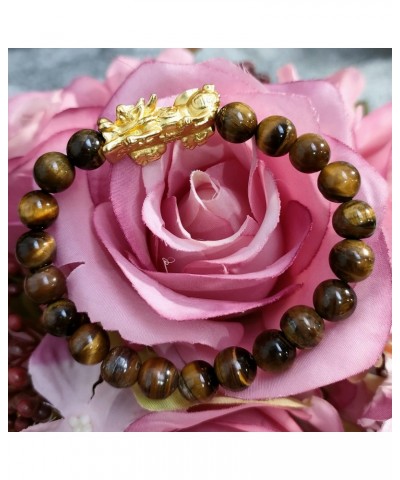 Tiger Eye Good Luck Bracelet With Pi Xiu Charm. Natural Stone Beads Attract Wealth And Good Luck. Stretch Bracelet. $15.95 Br...