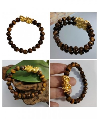 Tiger Eye Good Luck Bracelet With Pi Xiu Charm. Natural Stone Beads Attract Wealth And Good Luck. Stretch Bracelet. $15.95 Br...