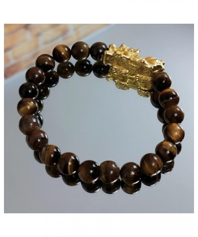 Tiger Eye Good Luck Bracelet With Pi Xiu Charm. Natural Stone Beads Attract Wealth And Good Luck. Stretch Bracelet. $15.95 Br...