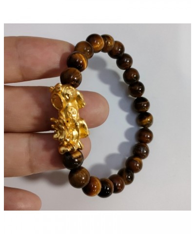 Tiger Eye Good Luck Bracelet With Pi Xiu Charm. Natural Stone Beads Attract Wealth And Good Luck. Stretch Bracelet. $15.95 Br...