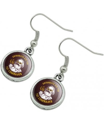 Saturdays Are For The Comrades Communists Funny Humor Novelty Dangling Drop Charm Earrings $9.34 Earrings