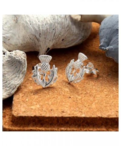 Sterling Silver Thistle Earrings $13.79 Earrings