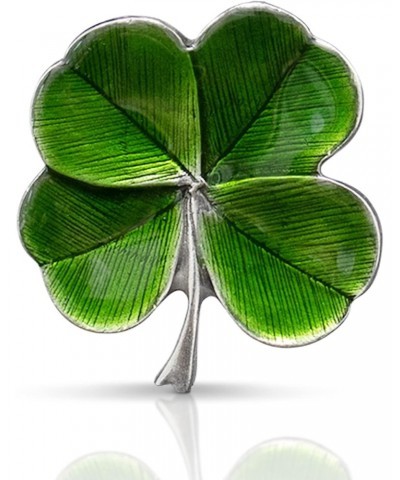 Green Four Leaf Clover Lapel Pin, Shamrock Pin, Handcast Pewter Lapel Pin, 3/4", Made In USA $10.44 Brooches & Pins